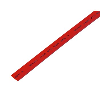 Термоусадочная трубка REXANT 8,0 / 4,0 мм, красная, упаковка 50 шт. по 1 м