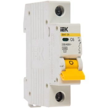 Автоматический выключатель «IEK» ВА47-29 1P 6А 4,5кА (MVA20-1-006-C)
