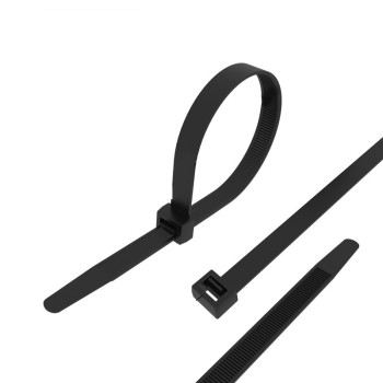 Хомут-стяжка кабельная нейлоновая REXANT 250 x 3,6 мм, черная, упаковка 100 шт.