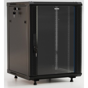 Hyperline TWB-FC-1566-GP-RAL9004 Шкаф настенный 19-дюймовый (19") , 15U, 775x600х600мм