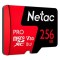 Карта памяти 256GB MicroSDXC Netac P500 Extreme Pro Class 10 UHS-I A1 V30 (100 Mb/s) + SD адаптер