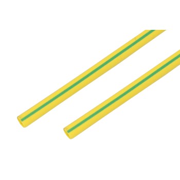 Термоусадочная трубка REXANT 15,0 / 7,5 мм, желто-зеленая, упаковка 50 шт. по 1 м