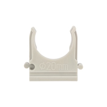 Крепеж-клипса для труб D=20 мм серый Rexant (100 шт/уп)