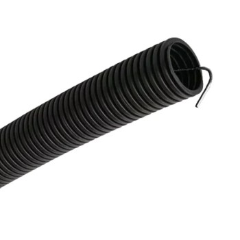 Труба гофрированная ПНД 20 мм с протяжкой черная (100 м) IEK