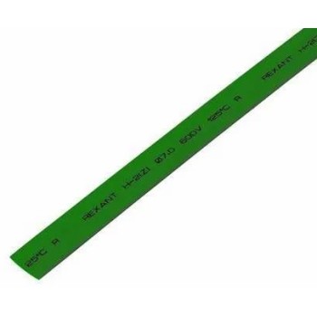 Термоусадочная трубка REXANT 8,0 / 4,0 мм, зеленая, упаковка 50 шт. по 1 м