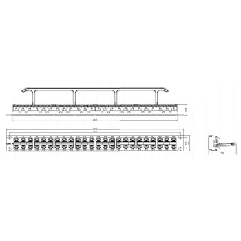 Hyperline PPHD-19-48-8P8C-C5e-110D Патч-панель высокой плотности 19", 1U, 48 портов RJ-45, категория 5e, Dual IDC