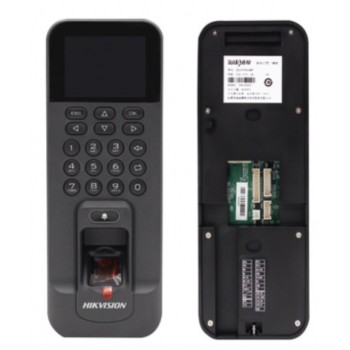 DS-K1T804BEF Терминал доступа со считывателями EM карт и отпечатков пальцев