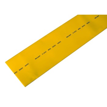 Термоусадочная трубка REXANT 50,0 / 25,0 мм, желтая, упаковка 10 шт. по 1 м