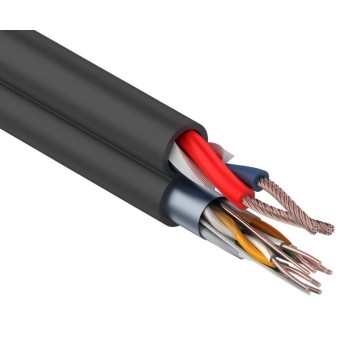 Мульти-кабель Rexant FTP 4PR, 24AWG, CAT5e+2х0,75 мм² (бухта 200 м)