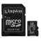 Карта памяти 256GB MicroSDXC Kingston Class 10 Canvas Select Plus A1 (100 Mb/s) + SD адаптер